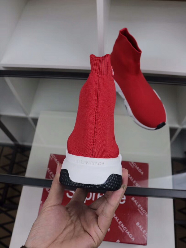 Balenciaga X Supreme Speed Runner Sock Red